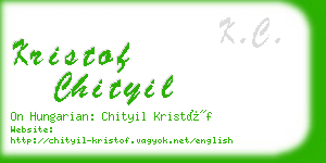 kristof chityil business card